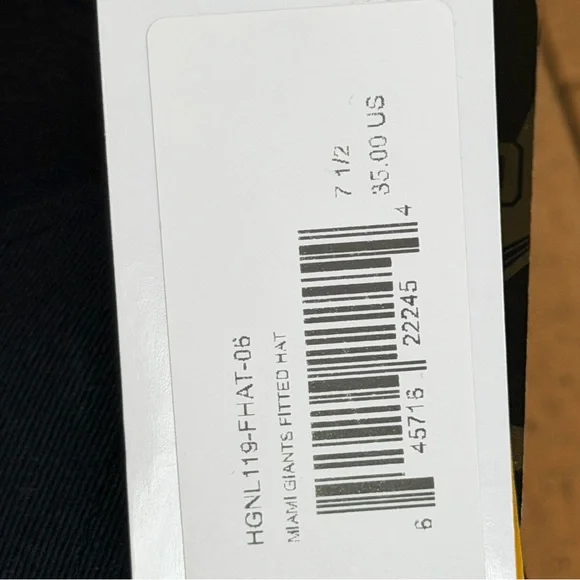 Headgear Classics Miami Giants Fitted Hat Men's Size 7 1/2 - Picture 5 of 5